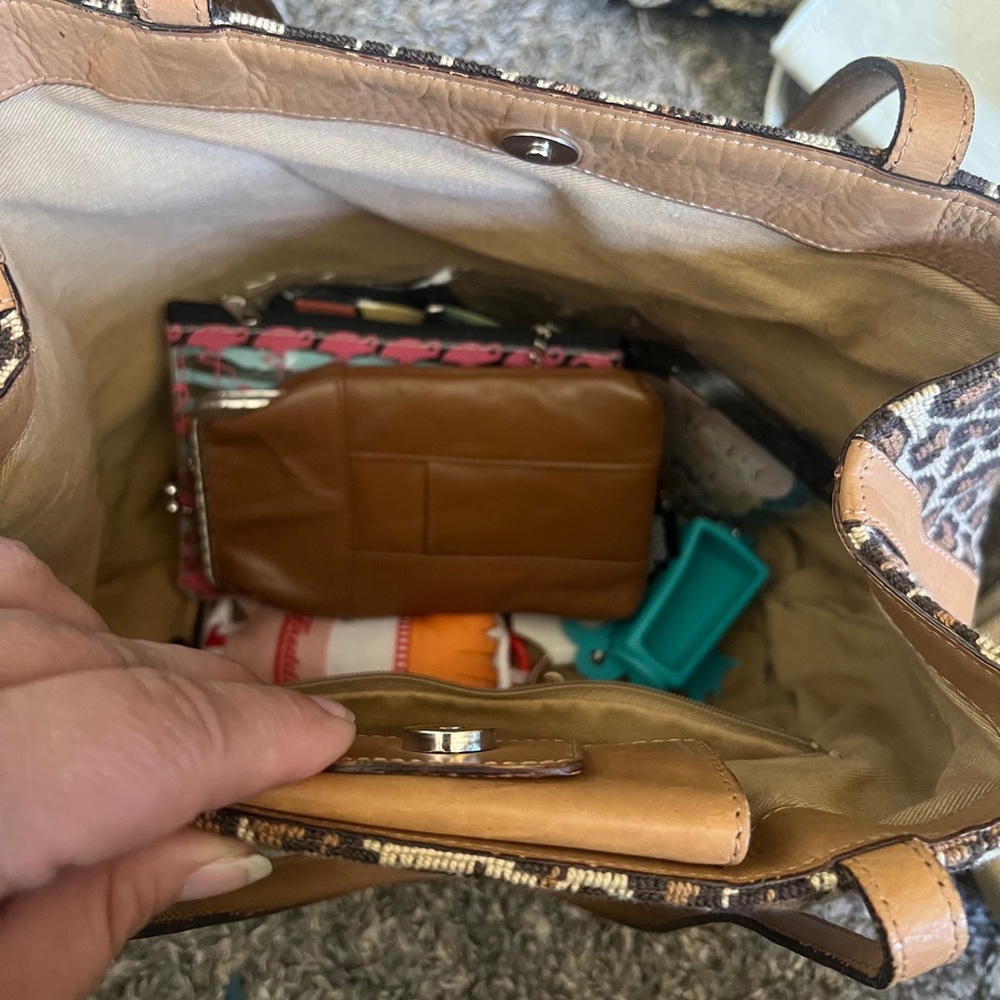 Cheetah print Talbots purse grab bag comes with the 15 mystery items